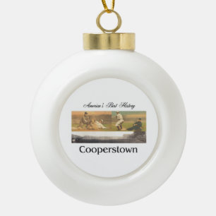 ABH Cooperstown Ceramic Ball Christmas Ornament
