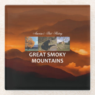 ABH Great Smoky Mountains Glass Coaster