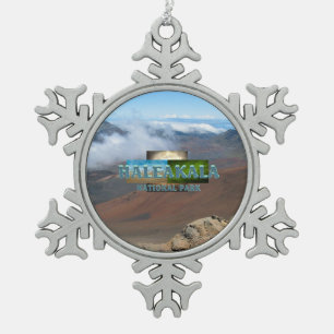 ABH Haleakala Snowflake Pewter Christmas Ornament