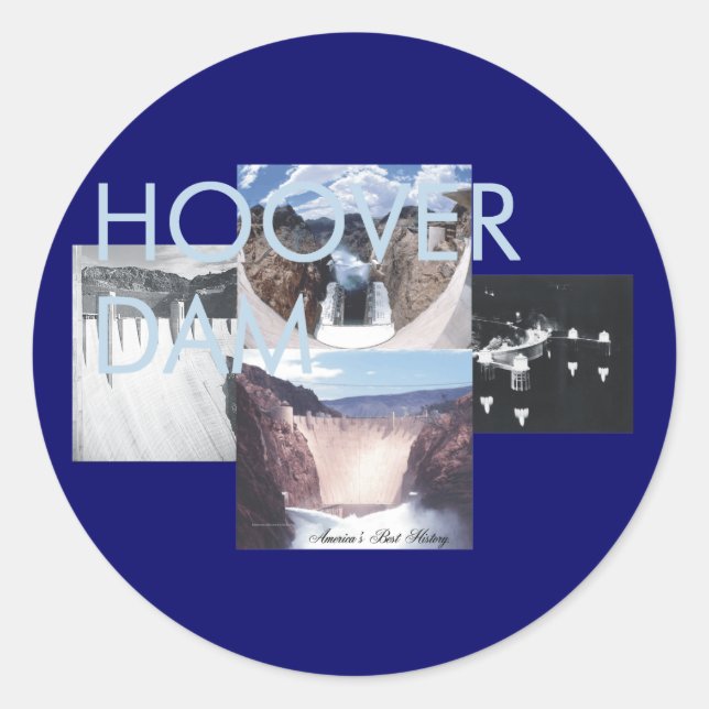 ABH Hoover Dam Classic Round Sticker (Front)