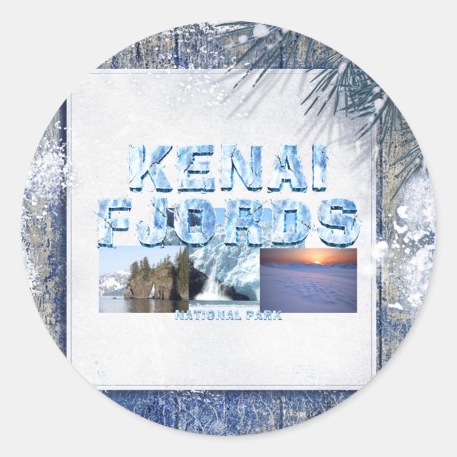 ABH Kenai Fjords Classic Round Sticker (Front)