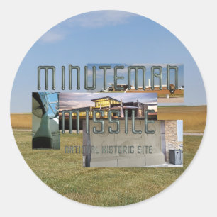 ABH Minuteman Missile Classic Round Sticker