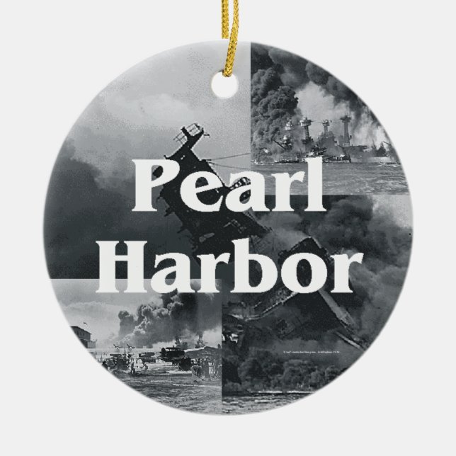 ABH Pearl Harbour Ceramic Tree Decoration (Front)
