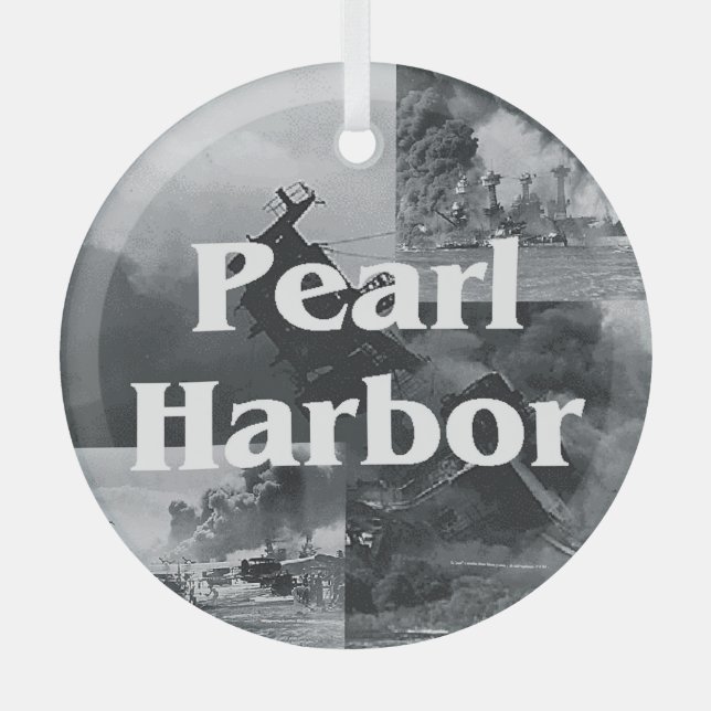 ABH Pearl Harbour Glass Ornament (Front)