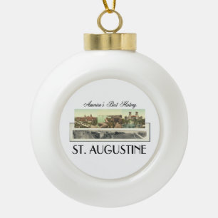 ABH St. Augustine Ceramic Ball Christmas Ornament