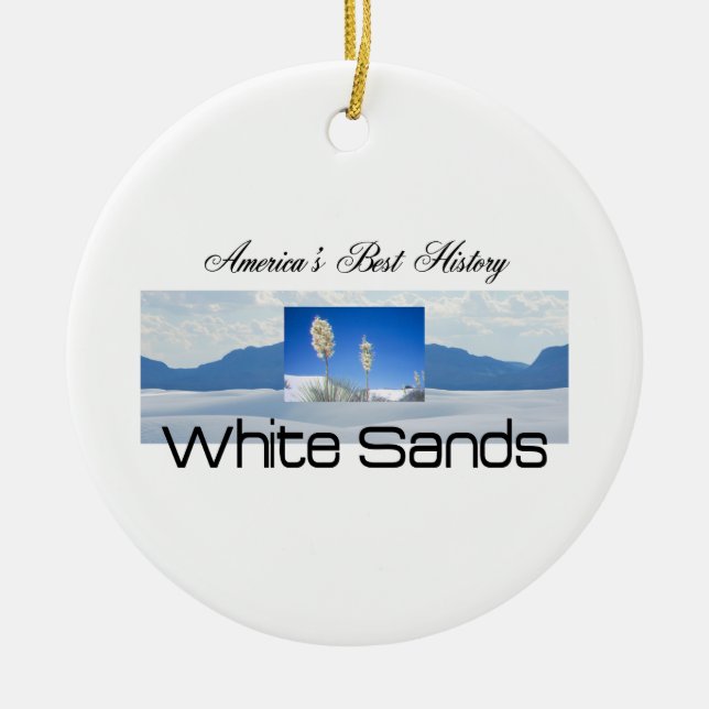 ABH White Sands Ceramic Ornament (Front)