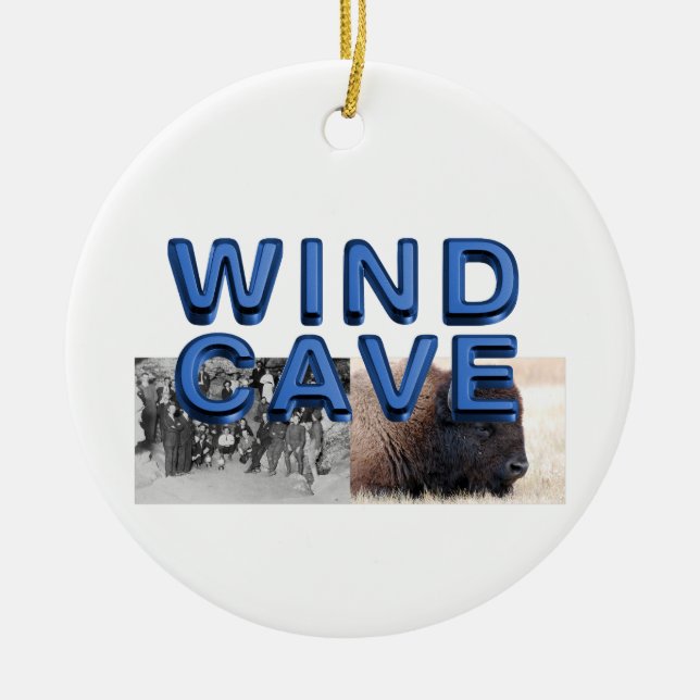 ABH Wind Cave NP Ceramic Ornament (Front)