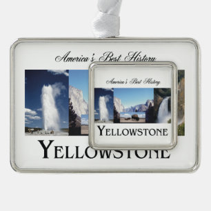 ABH Yellowstone Silver Plated Framed Ornament