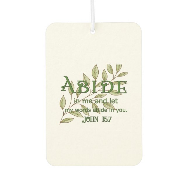 Abide In Me Car Air Freshener (Front)
