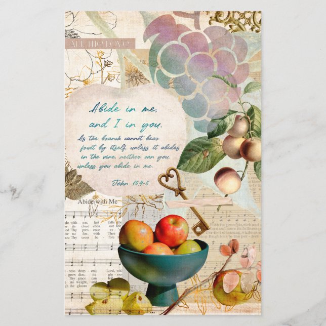 Abide in Me Fruitful Faith Art Journal Flyer (Front)