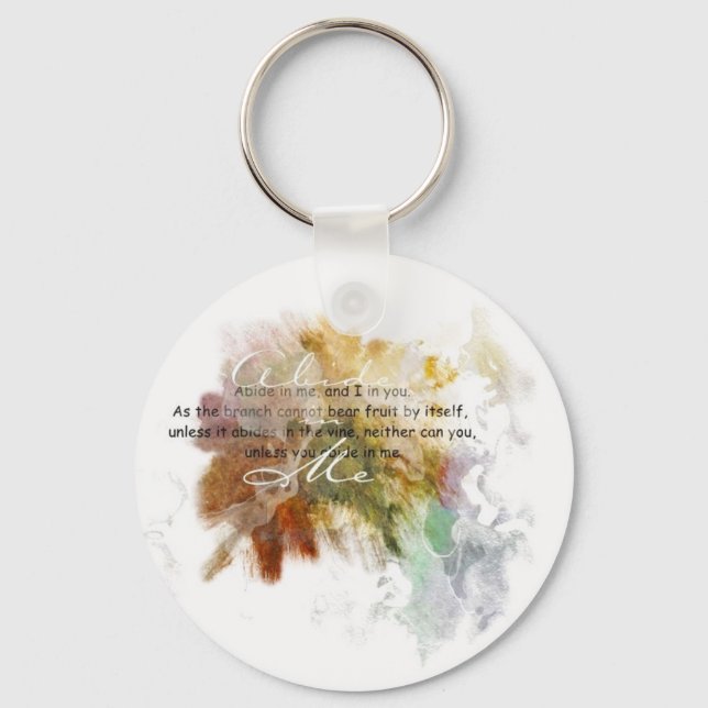 Abide in Me Key Ring (Front)