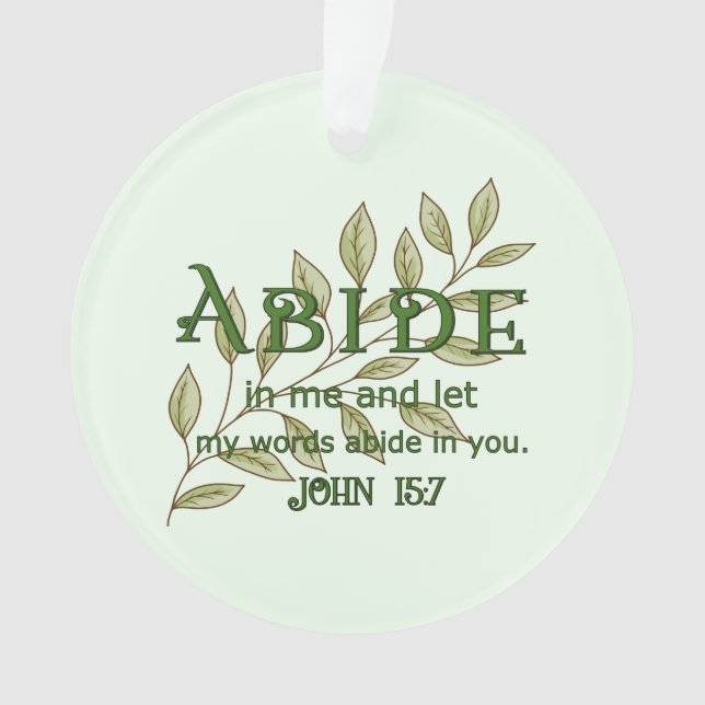 Abide In Me Ornament (Front)