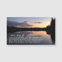 Abide With Me Inspiring Sunset Photography Magnet