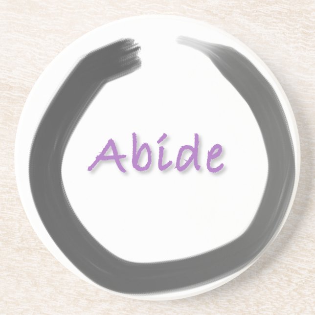 Abide Zen Buddhist Enso Circle Coaster (Front)