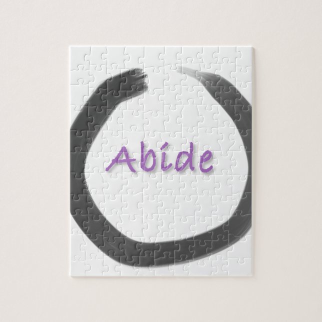 Abide Zen Buddhist Enso Circle Jigsaw Puzzle (Vertical)