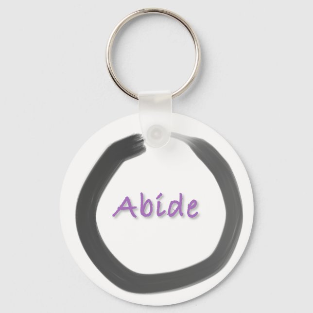 Abide Zen Buddhist Enso Circle Key Ring (Front)