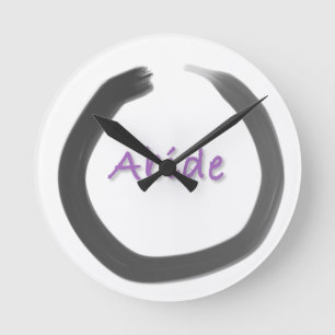 Abide Zen Buddhist Enso Circle Round Clock