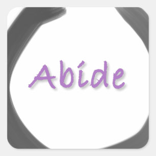 Abide Zen Buddhist Enso Circle Square Sticker