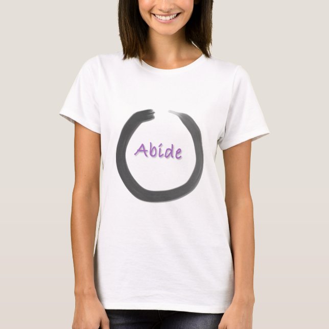 Abide Zen Buddhist Enso Circle T-Shirt (Front)