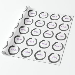 Abide Zen Buddhist Enso Circle Wrapping Paper