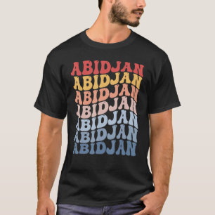 Abidjan City Groovy Retro T-Shirt