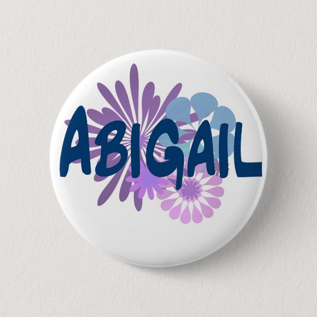 Abigail 6 Cm Round Badge (Front)