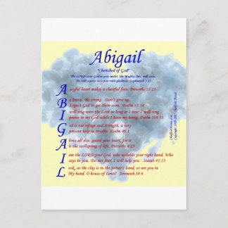 Abigail Acrostic Postcard