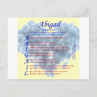 Abigail Acrostic Postcard