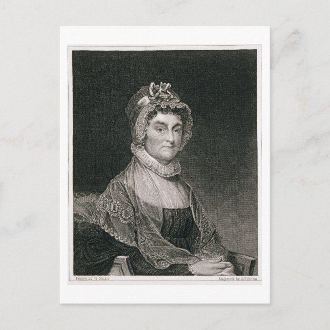 Abigail Adams, engraved by G.F. Storm (fl.c.1834) Postcard (Front)