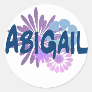 Abigail Classic Round Sticker