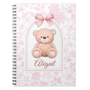 Abigail   Custom Pink Teddy Bear Nursery Design  Notebook