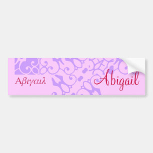Abigail Designer Name III Bumper Sticker