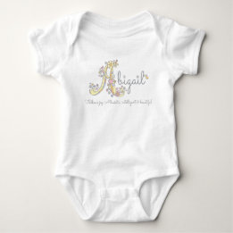 Abigail girls name decorative custom meaning baby bodysuit