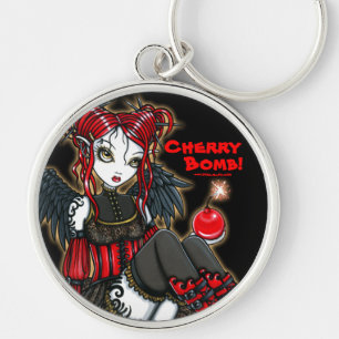 "Abigail" Gothic Cherrybomb Devil Fairy Keychain