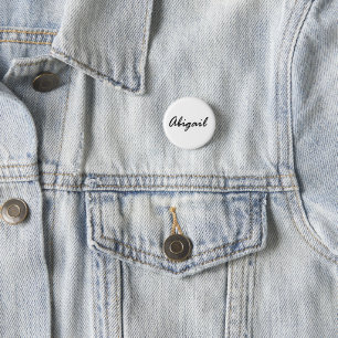 Abigail name  3 cm round badge