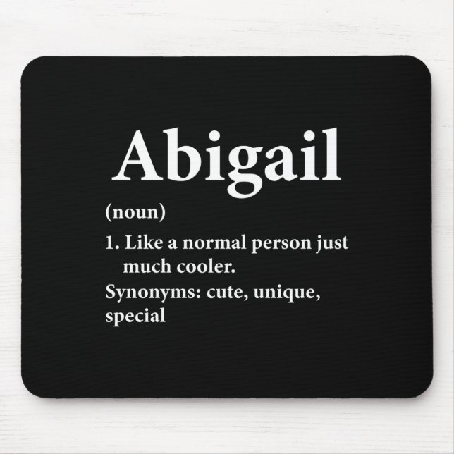 Abigail Name Definition Funny D  Mouse Pad (Front)