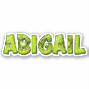 Abigail Name Kiwi Design Sticker