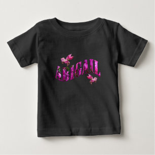 Abigail Name With Unicorns, Baby T-Shirt