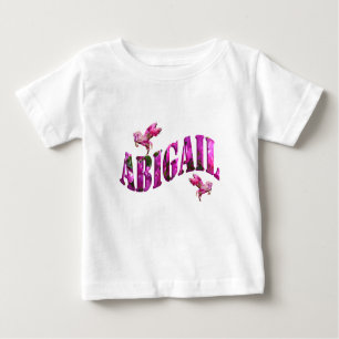 Abigail Name With Unicorns, Baby T-Shirt