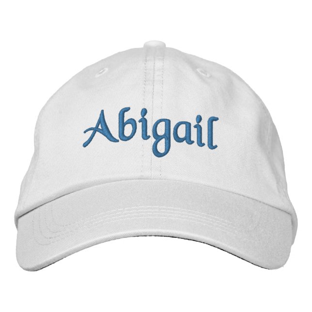 Abigail Personalised Embroidered Baseball Cap (Front)