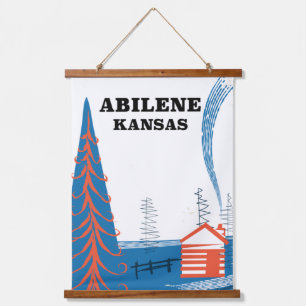 Abilene Kansas vintage style travel poster Hanging Tapestry