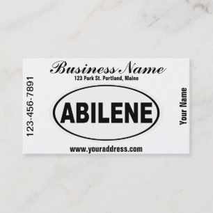 Abilene Texas Business Card