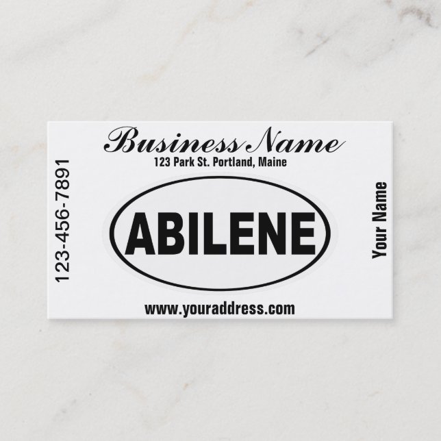 Abilene Texas Business Card (Front)