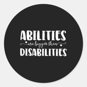 Abilities Disabilities Speech Therapist Gifts For Classic Round Sticker