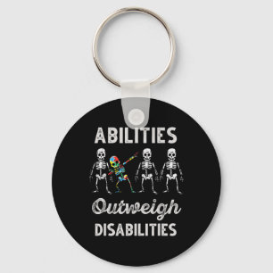 Abilities Outweigh Disabilities Autism Awareness D Key Ring