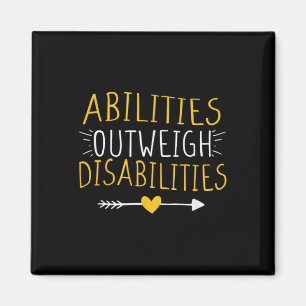 Abilities Outweigh Disabilities Autism Awareness M Magnet