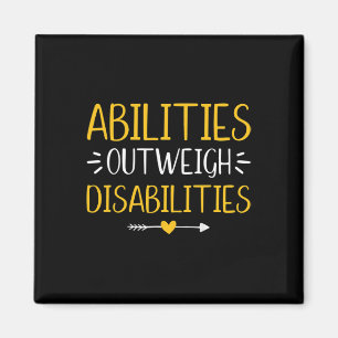 Abilities Outweigh Disabilities Autism Awareness M Magnet