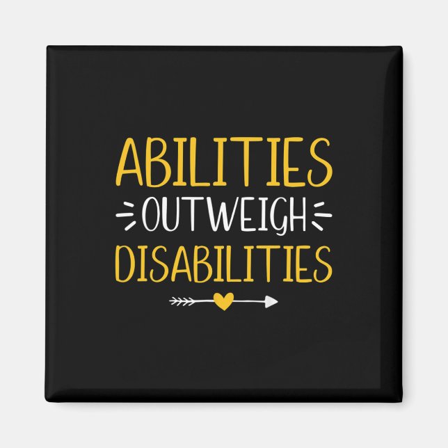 Abilities Outweigh Disabilities Autism Awareness M Magnet (Front)
