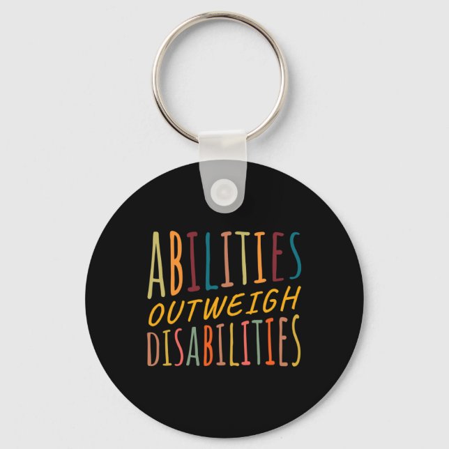 Abilities Outweigh Disabilities Behaviour Therapy  Key Ring (Front)
