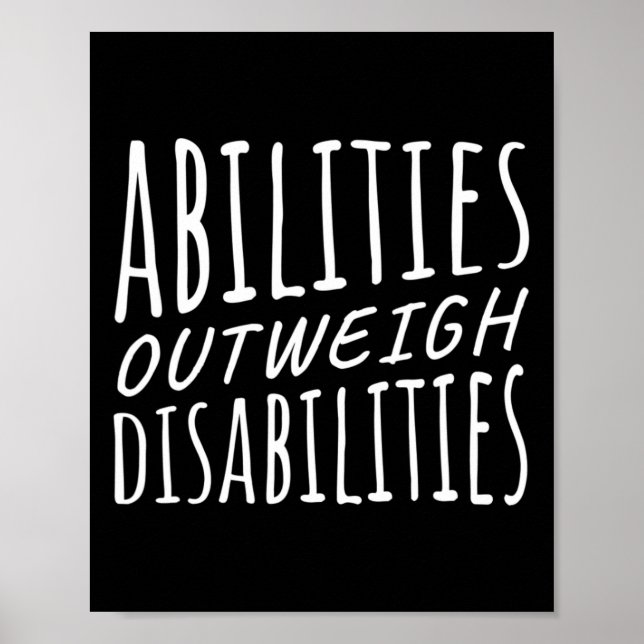 Abilities Outweigh Disabilities Behaviour Therapy  Poster (Front)